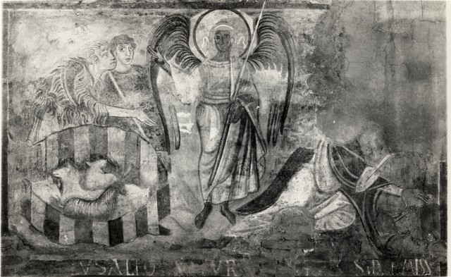 Anonimo — Ciclo affreschi Nuovo Testamento. L'annunzio dell'Angelo ai Pastori. Roma - Basilica di S. Giovanni a Porta Latinai — insieme